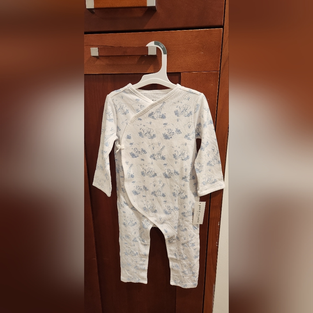 Janie and Jack Blue Floral Baby Outfit